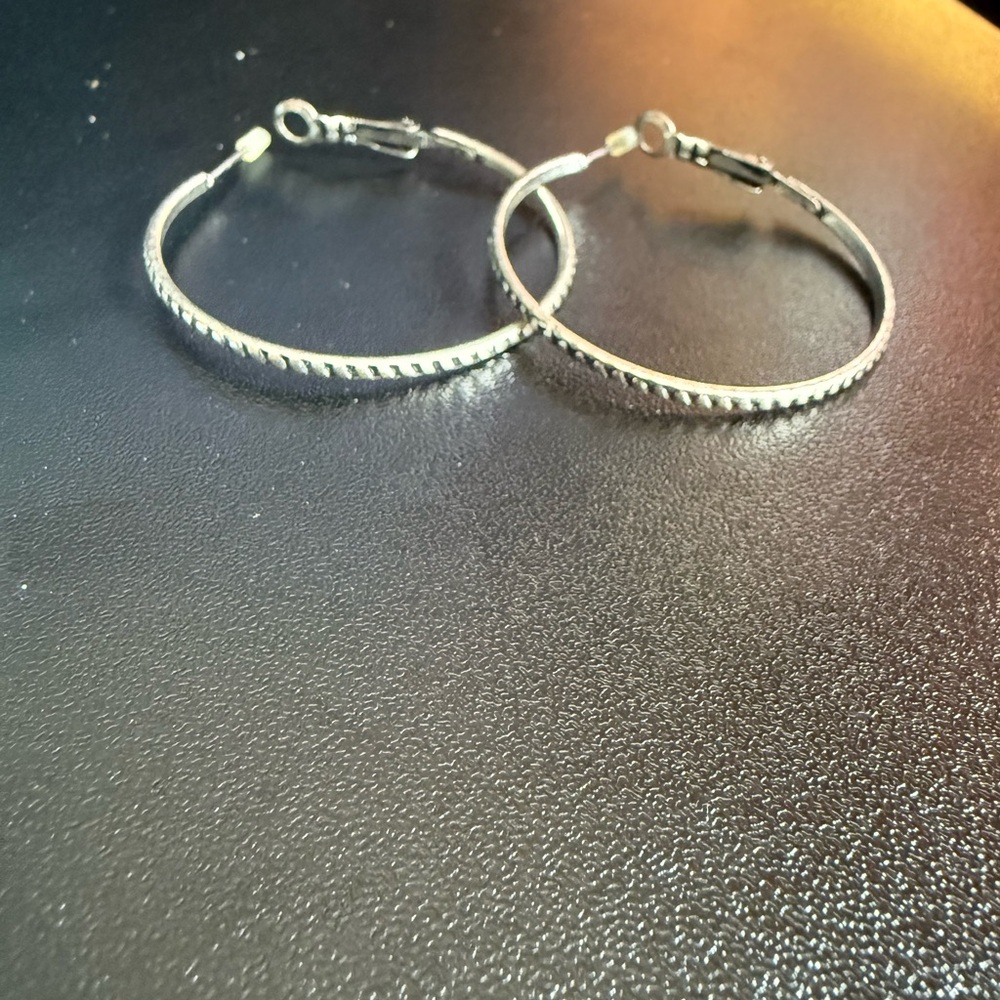 Elegant Silver Hoop Earrings